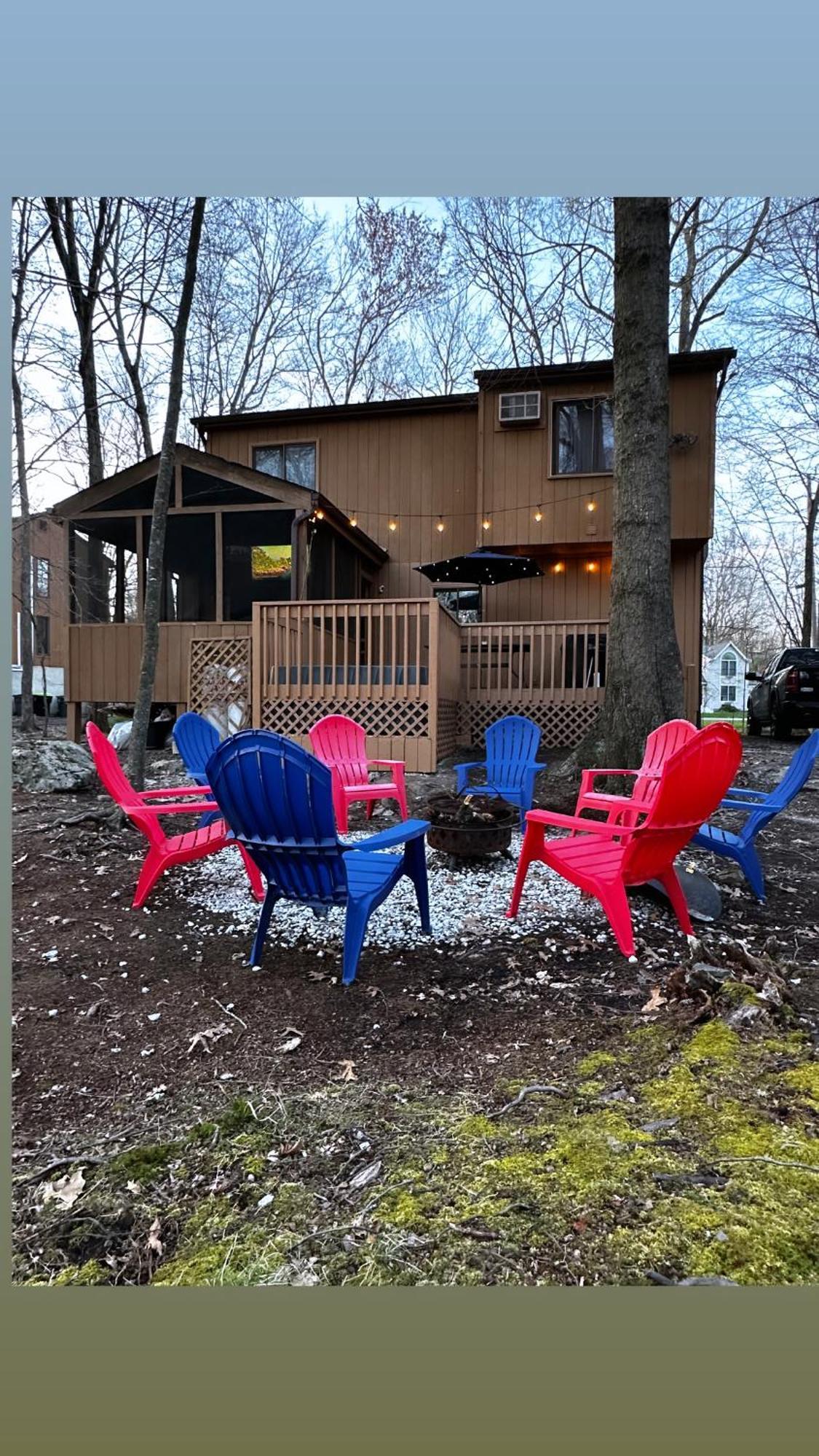 Cozy Cabin At Poconos With Hot Tub And Fire Pit East Stroudsburg Luaran gambar